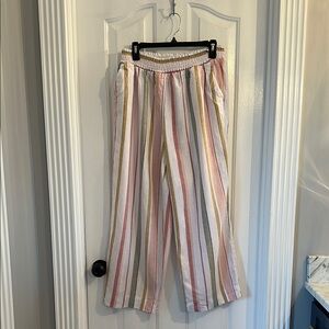 EUC Counterparts Striped Multicolor Wide-Leg Pants